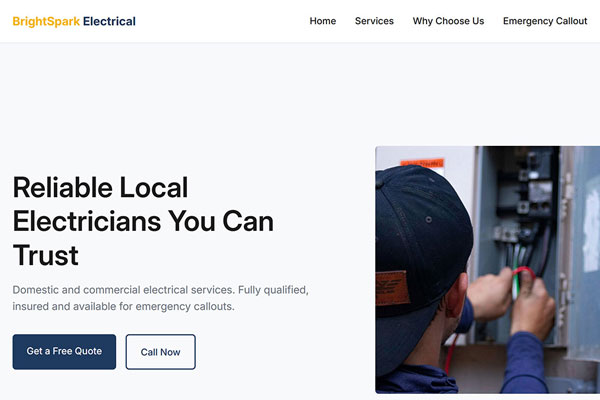 BrightSpark Electrical Homepage